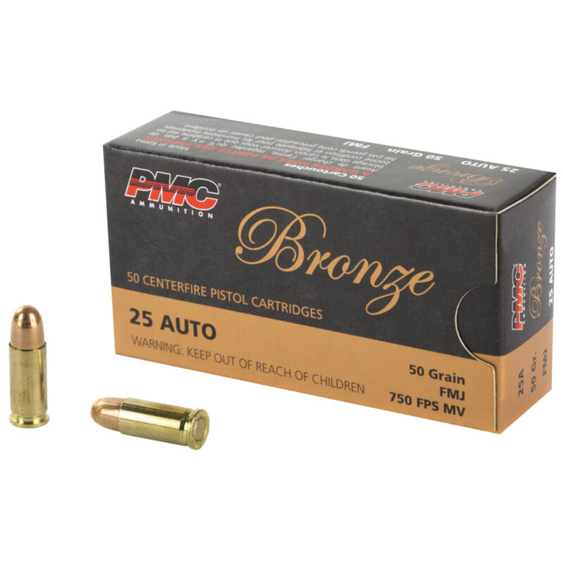 PMC Ammunition Bronze 25 ACP 50 Grain 50 Round Box