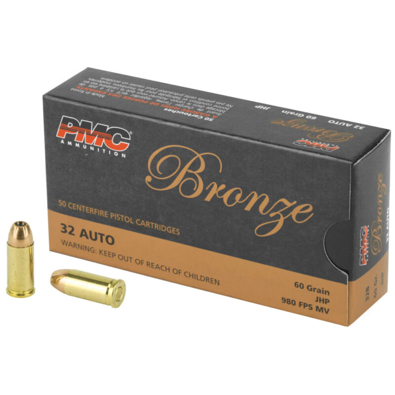 PMC Ammunition Bronze 32ACP 60 Grain 50 Round Box