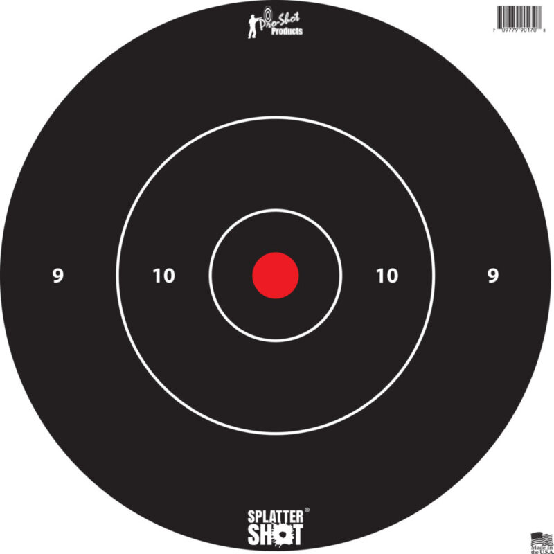 Pro-Shot Products Splatter Shot 12″ Bullseye 5 Pack Black/White