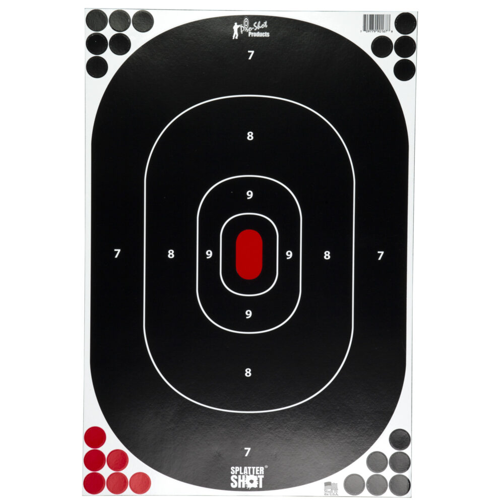 Pro-Shot Products Splatter Shot 12″x17″ Silhouette 5 Pack Black/White