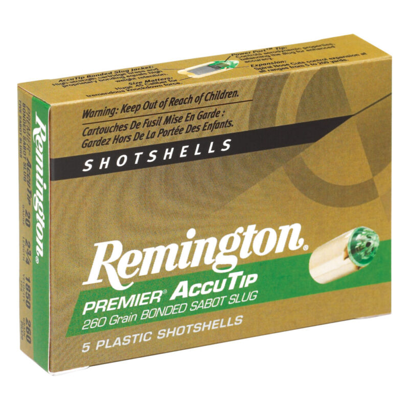 Remington AccuTip 20 Gauge 2.75″ 260 Grain 5 Round Box