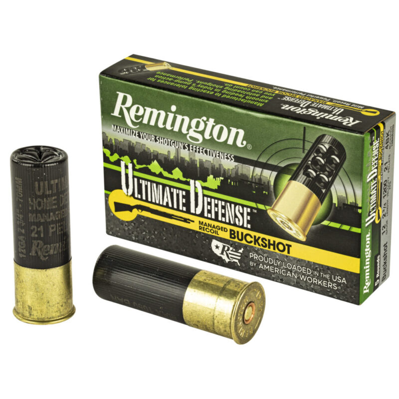 Remington Ultimate Defense 12 Gauge 2.75″ #4 Shotshell 21 Pellets
