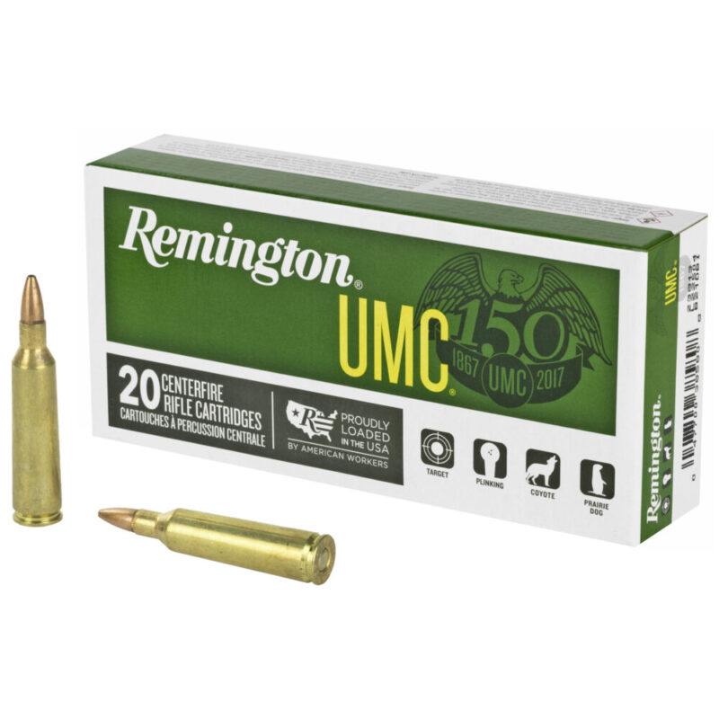 Remington UMC 22-250 50 Grain 20 Round Box