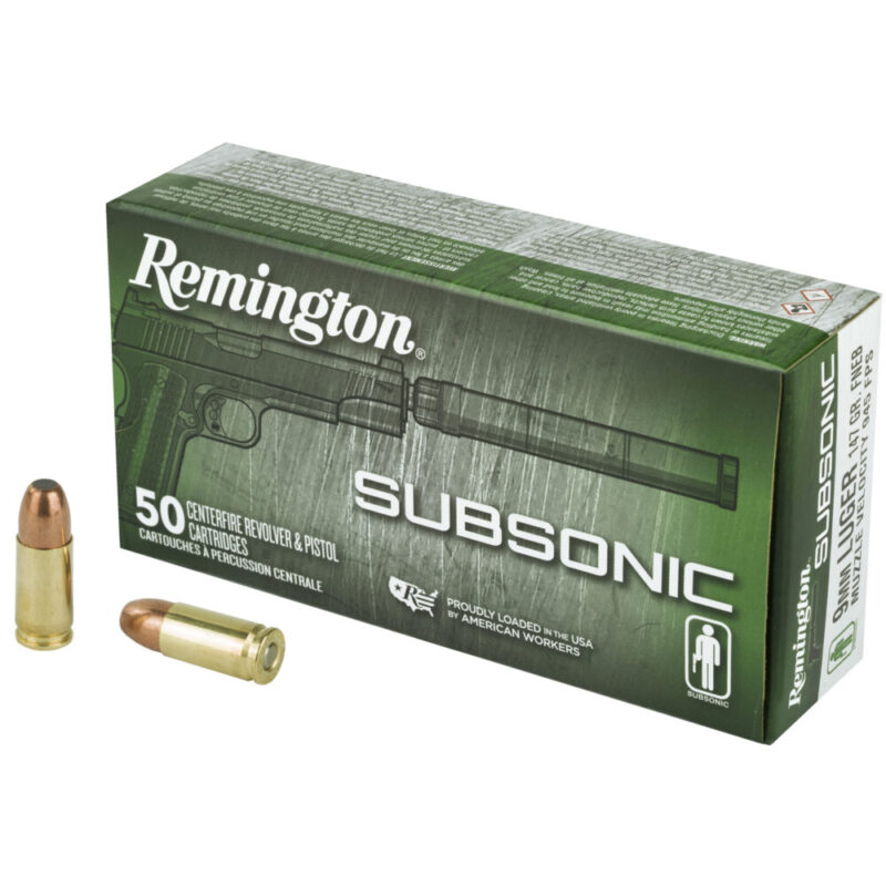 Remington Subsonic 9MM 147 Grain 50 Round Box