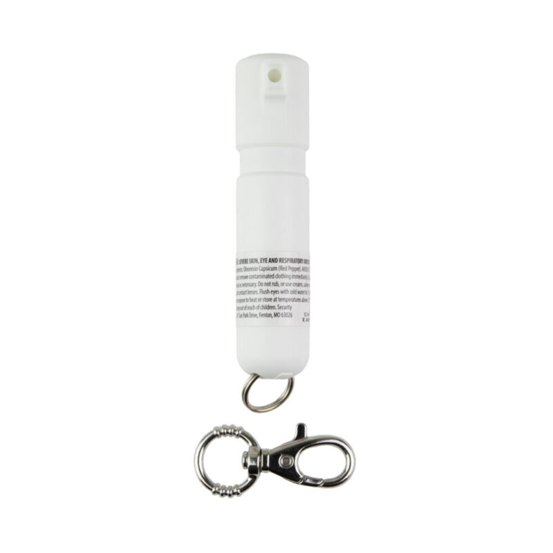 Sabre Mighty Discreet Pepper Spray Powerful Stream White