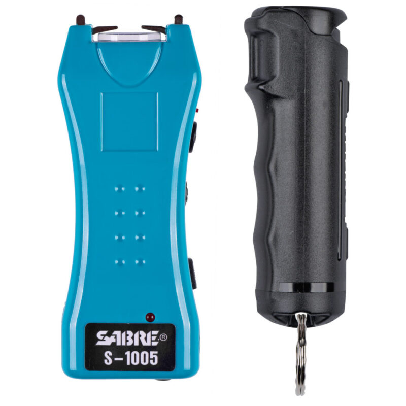 Sabre Stun Gun and Pepper Spray Package Black Color Flip Top Pepper Spray