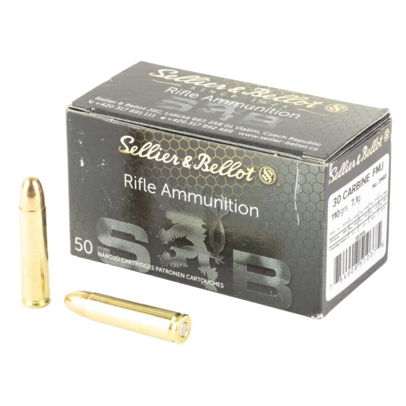 Sellier & Bellot Rifle 30 Carbine 110 Grain 50 Round Box