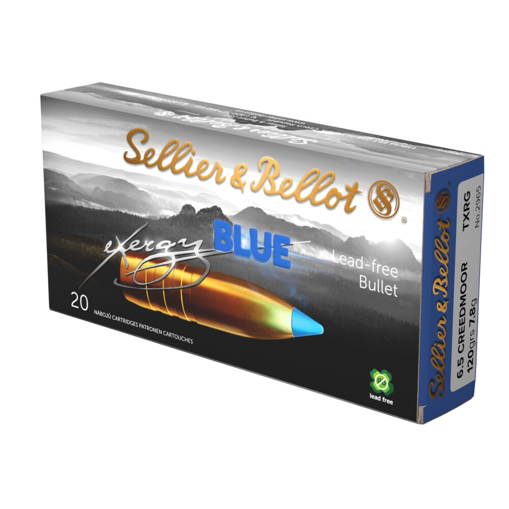 Sellier & Bellot Exergy Blue Bullet Rifle Ammunition 6.5 Creedmoor 120 Grains 20 Round Box