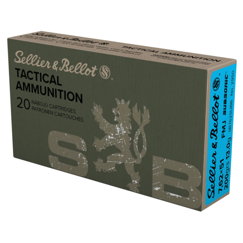Sellier & Bellot 7.62×51 Subsonic 200 Grain 20 Round Box