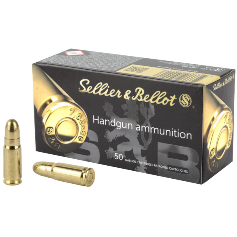 Sellier & Bellot Pistol 7.62×25 Tokarev 85 Grain 50 Round Box