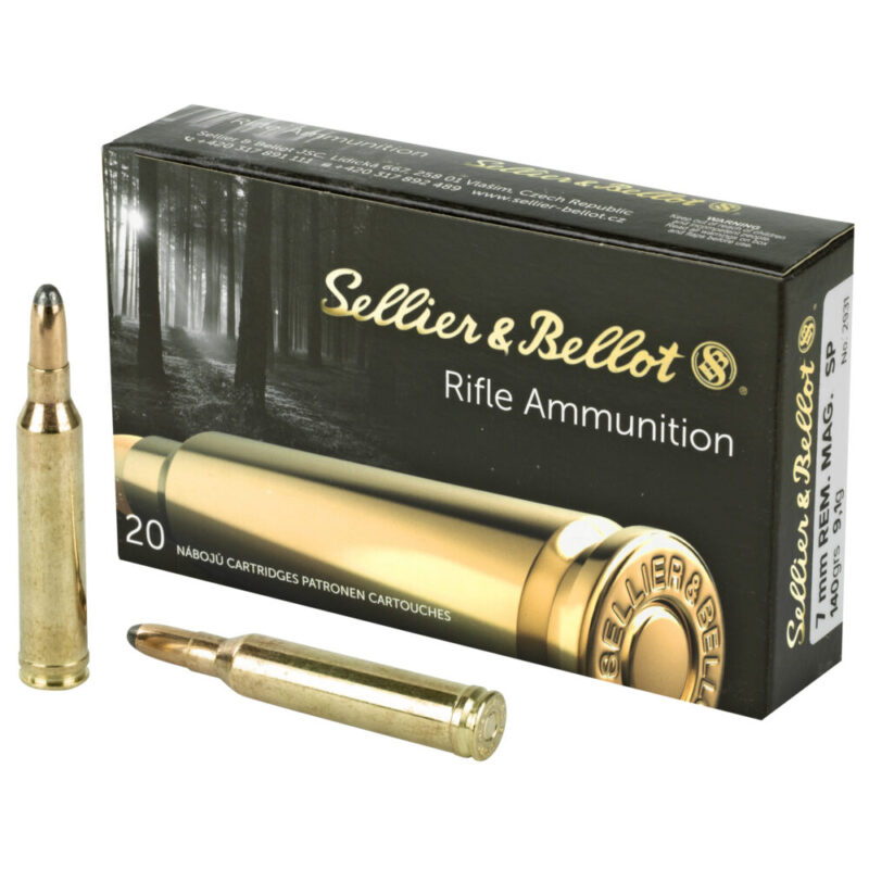 Sellier & Bellot Rifle 7MM Remington Magnum 140 Grain 20 Round Box