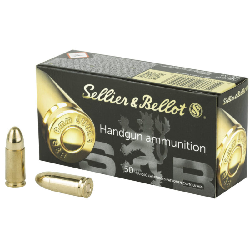 Sellier & Bellot Pistol 9MM 124 Grain 50 Round Box