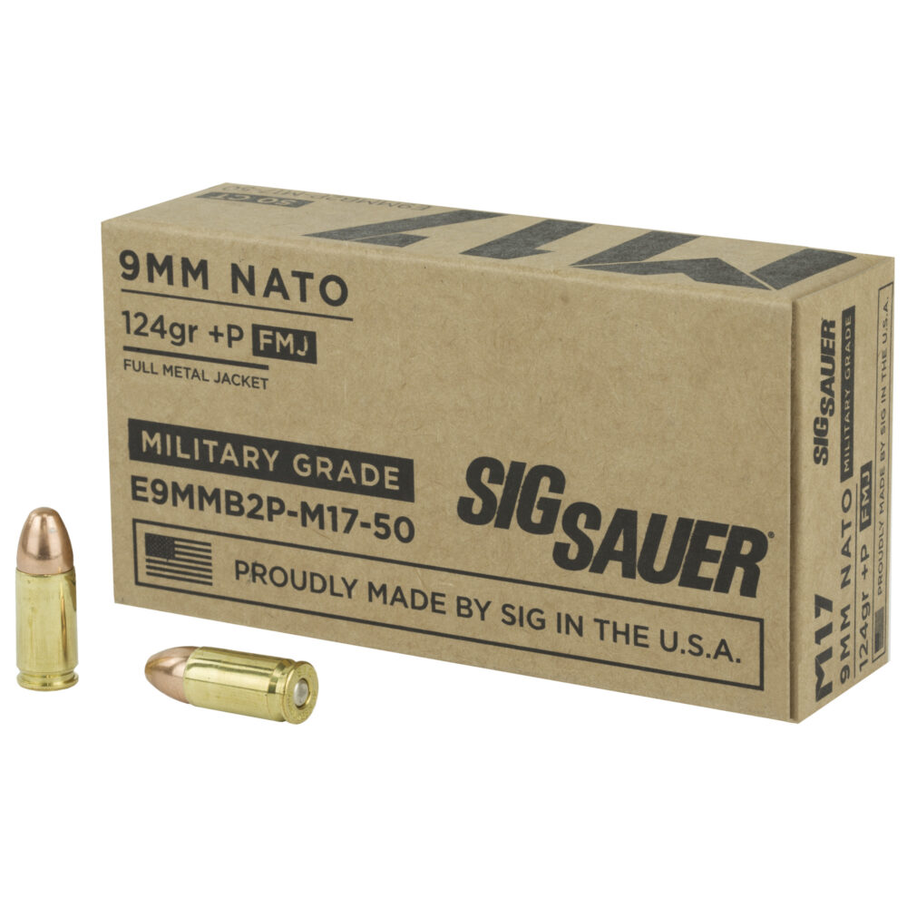 Sig Sauer V-Crown Elite Ball 9MM 124 Grain 50 Round Box