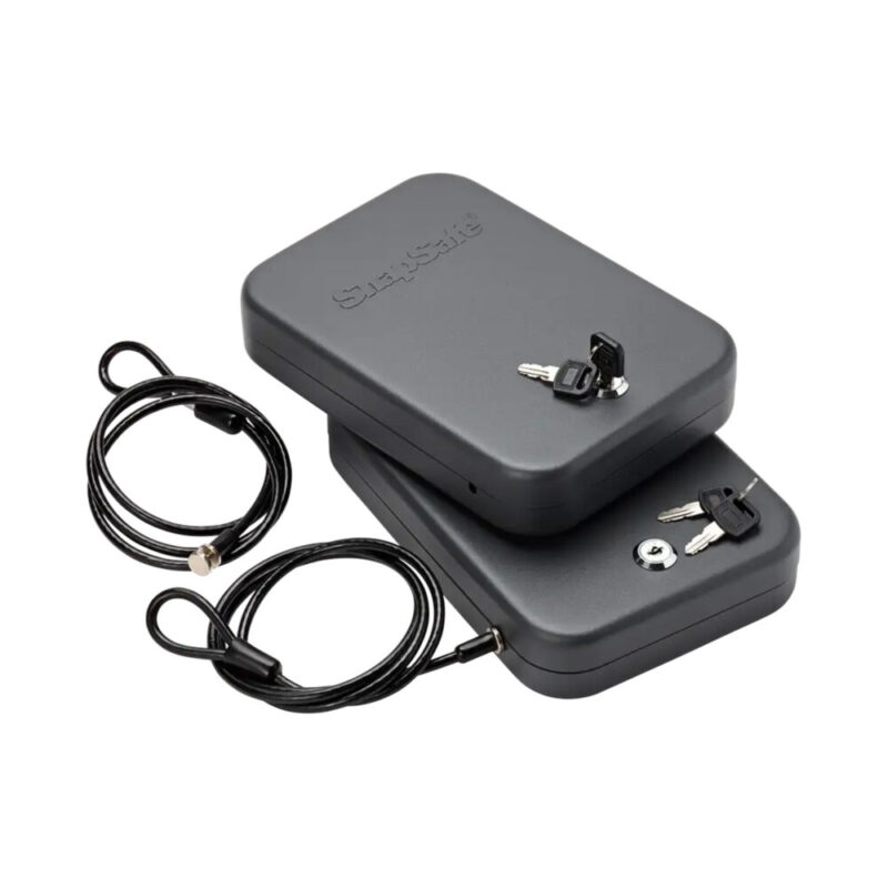 SnapSafe Lock Box Large 9.5″ x 6.5″ x 1.75″ 2 Pack 16 Gauge Steel Black Finish