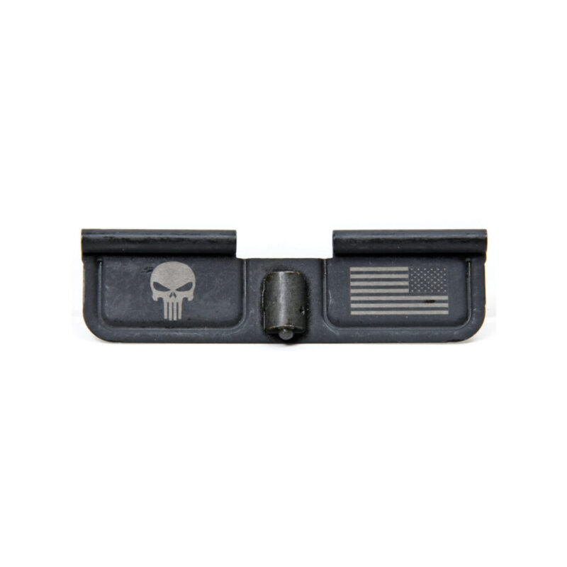 Spike’s Tactical Ejection Port Door Punisher & Flag Engraving Black Finish
