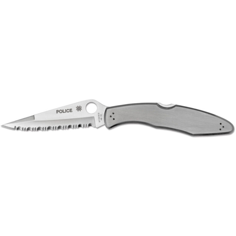 Spyderco Police 4.125″ Folding Knife VG10/Satin Stainless