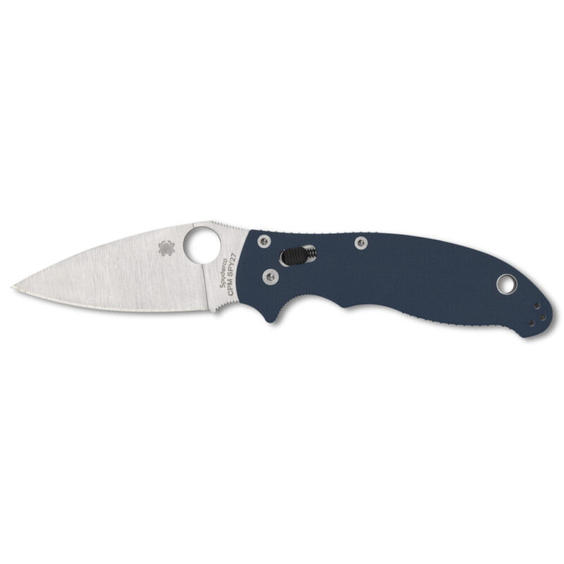 Spyderco Manix 2 Folding Knife 3.37″ Drop Point Blade CPM SPY27 Blade Silver Blade
