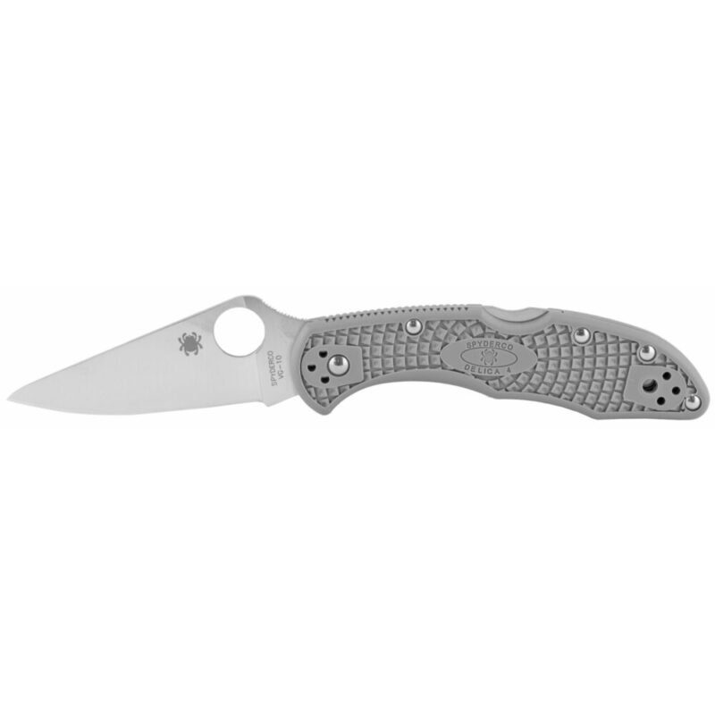 Spyderco Delica4 2.875″ Folding Knife VG10/Satin Grey FRN