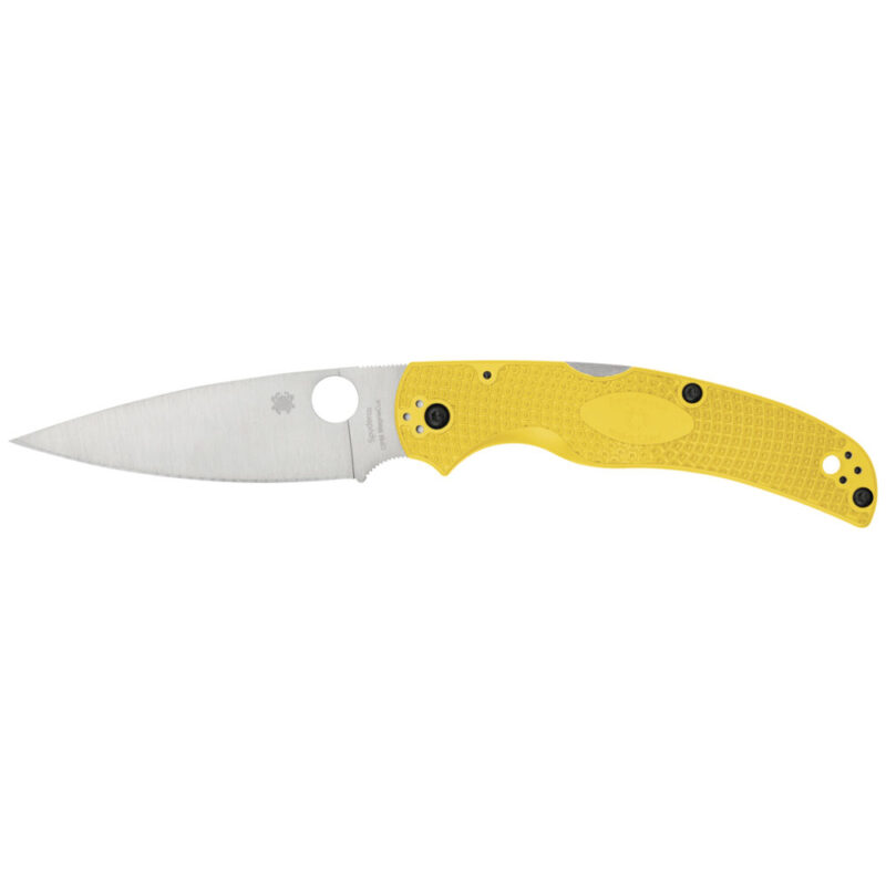 Spyderco Native Chief Lightweight Salt Folding Knife Yellow FRN Handle
