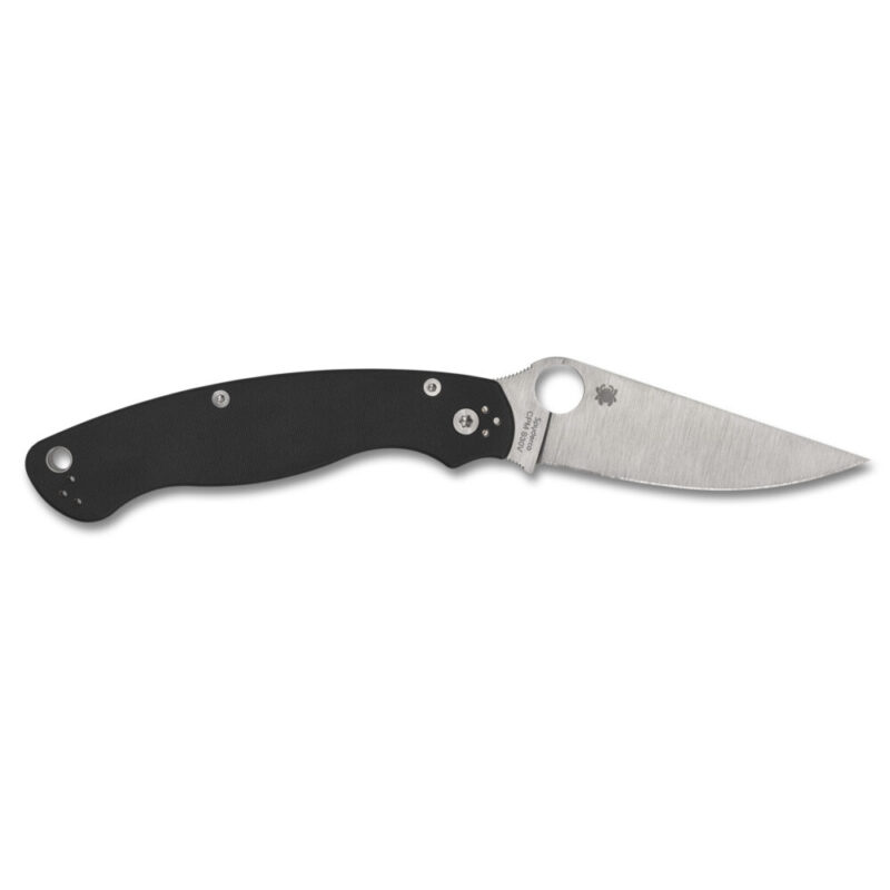 Spyderco Military 2 Folding Knife 4″ Clip Point Blade CPM-S30V Blade Steel Silver