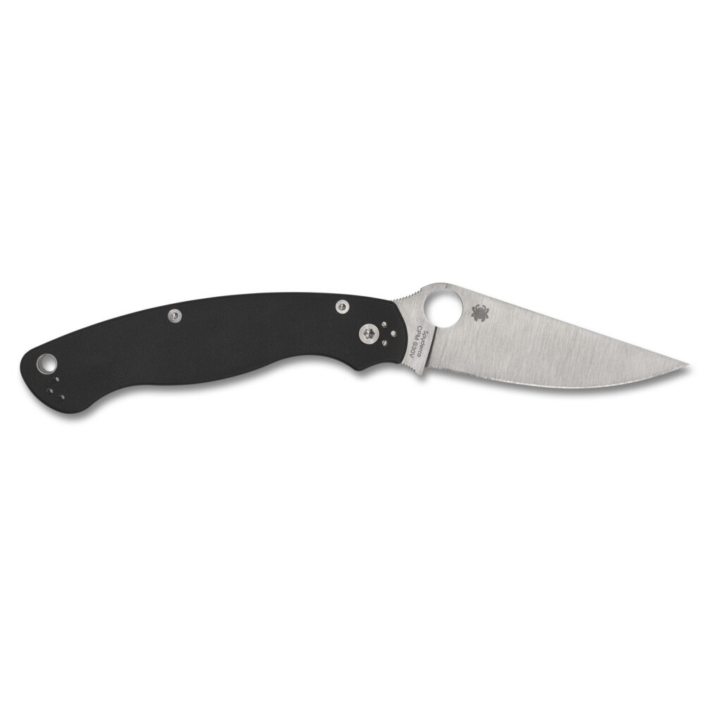 Spyderco Military 2 Folding Knife 4″ Clip Point Blade CPM-S30V Blade Steel Silver
