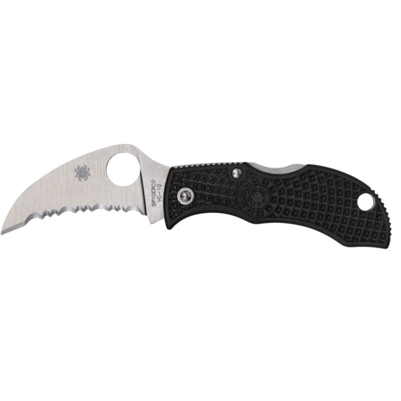 Spyderco Manbug Hawkbill Folding Knife 1.84″ Hawkbill Blade VG-10 Blade Steel Silver Blade