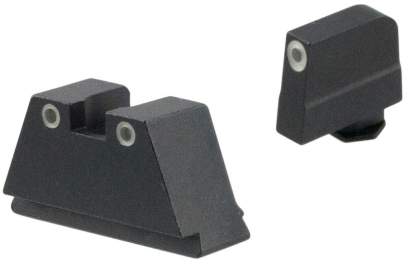 AmeriGlo Optic Compatible Sight Set for Glock Suppressor Height Sight Green/Tritium White Outline