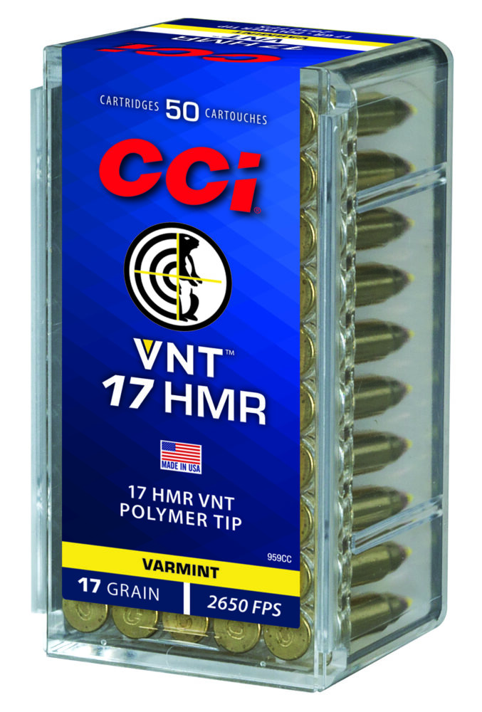 Cci VNT Rimfire 17 HMR 17 gr Varmint Tipped 50 rd