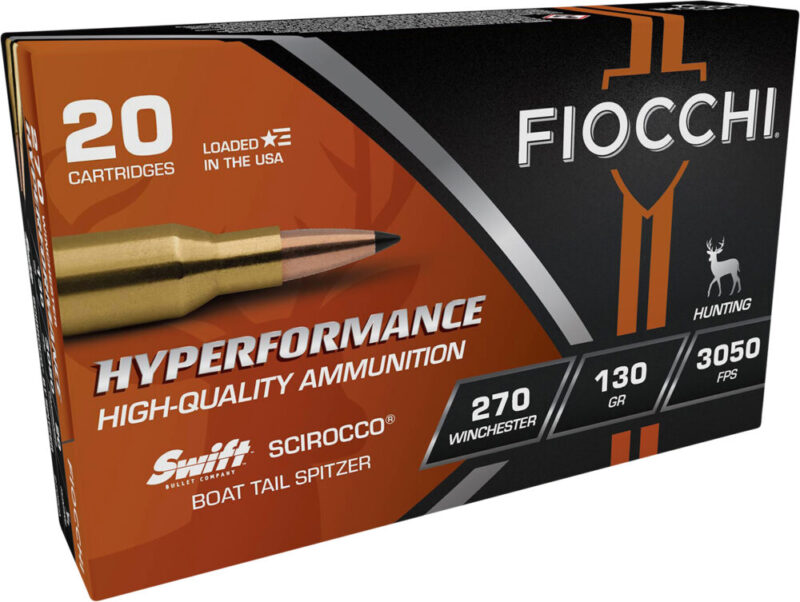 Fiocchi Ammunition Hyperformance Hunting 270 Win 130 gr Swift Scirocco II Bonded 20 rd