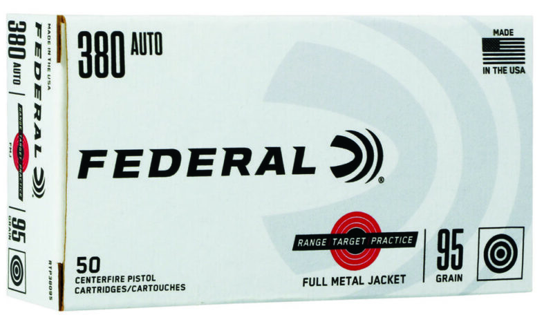 Federal Range & Target Range/Target/Practice 380 ACP 95 gr Full Metal Jacket 50 rd