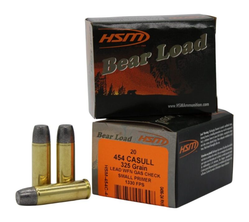 Hsm Bear Load Hunting 454 Casull 325 gr Wide Flat Nose 20 rd