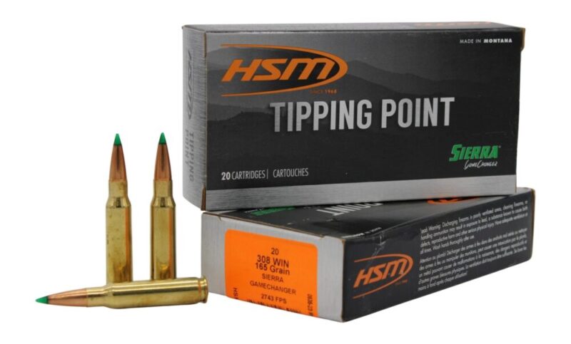 Hsm Tipping Point Hunting 308 Win 165 gr Sierra GameChanger 20 rd