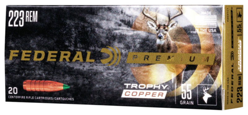 Federal Premium Hunting 223 Rem 55 gr Trophy Copper 20 rd