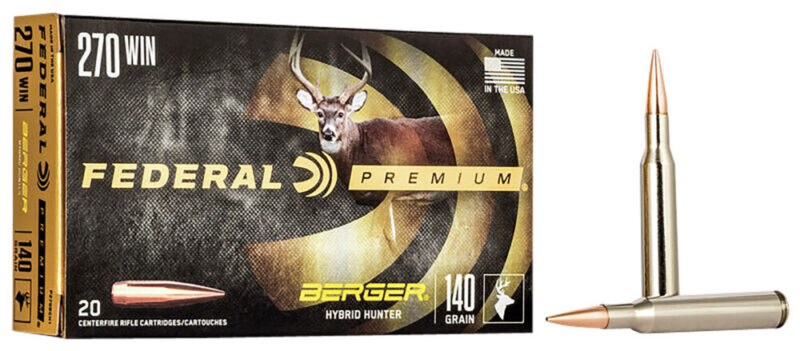 Federal Premium Hunting 270 Win 140 gr Berger Hybrid Hunter 20 rd