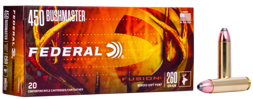 Federal Fusion Hunting 450 Bushmaster 260 gr Bonded Soft Point 20 rd