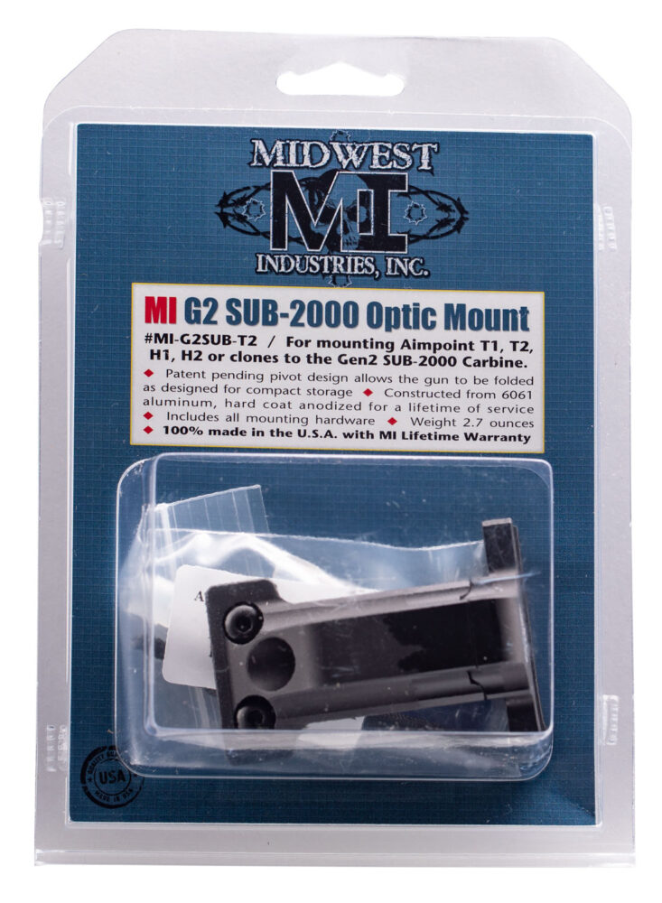 Midwest Industries Gen2 Sub 2000 Mini Optic Mount Hardcoat Anodized