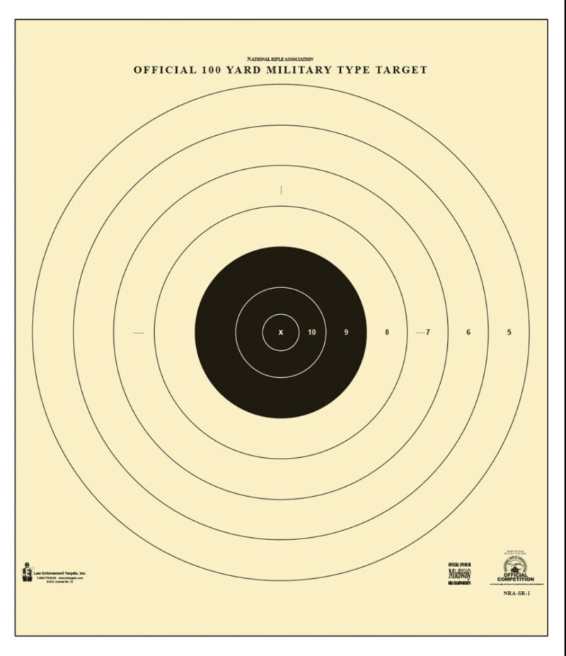 Action Target Sighting Military Black/White