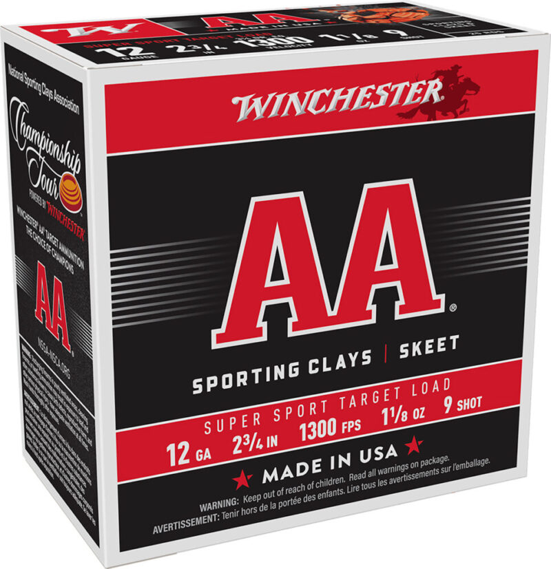 Winchester AA Super Sport Sporting Clay 12 Gauge Lead 25 rd