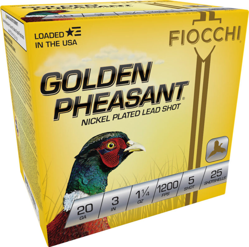 Fiocchi Ammunition Golden Pheasant Extrema 20 Gauge Nickel-Plated Lead 25 rd
