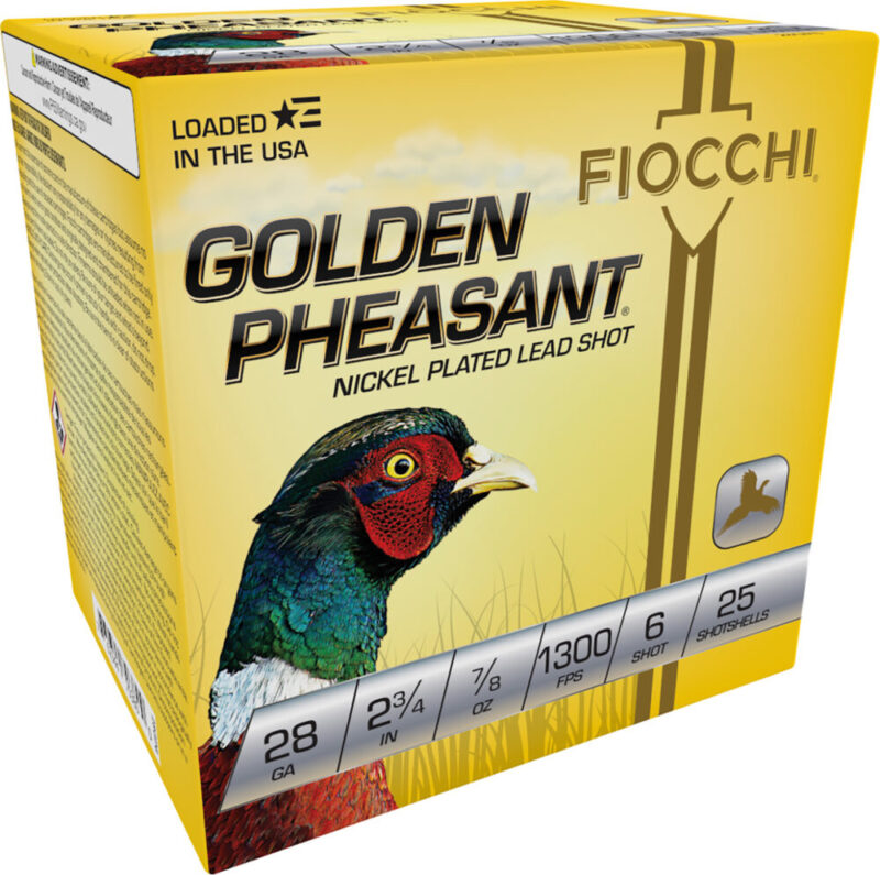 Fiocchi Ammunition Golden Pheasant Extrema 28 Gauge Nickel-Plated Lead 25 rd