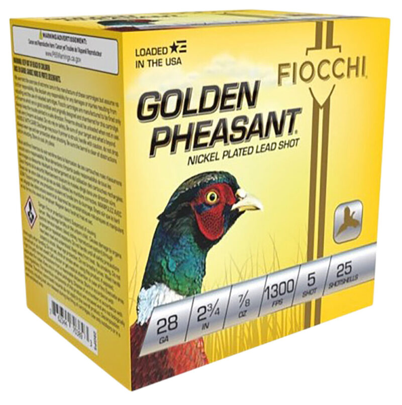 Fiocchi Ammunition Golden Pheasant Extrema 28 Gauge Nickel-Plated Lead 25 rd