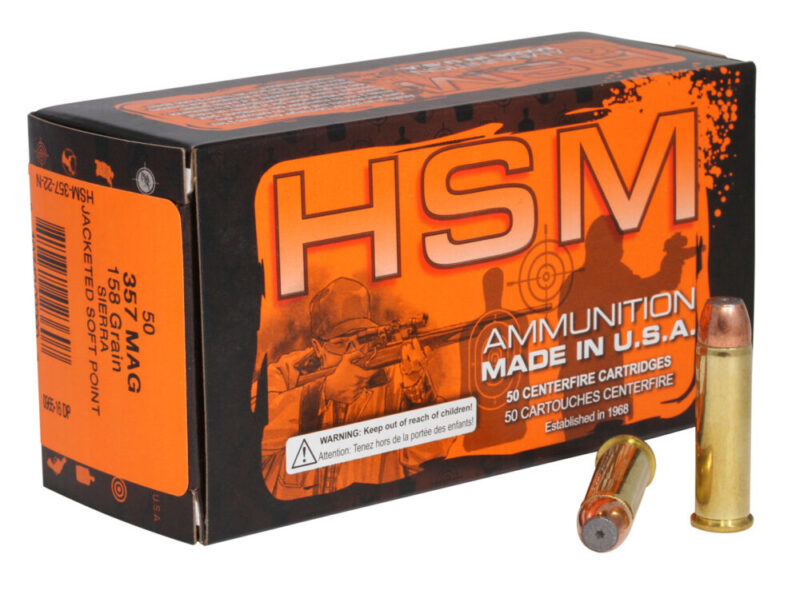 Hsm Pro Pistol Hunting 357 Mag 158 gr Jacketed Soft Point 50 rd