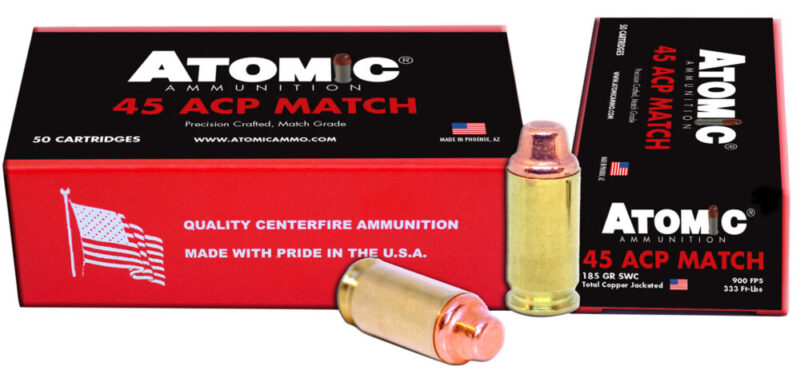 Atomic Match Precision Craft 45 ACP 185 gr Semi Wadcutter 50 rd