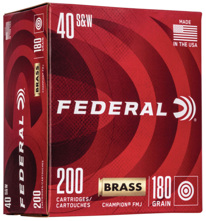 Federal Champion Training 40 S&W 180 gr Full Metal Jacket 200 rd