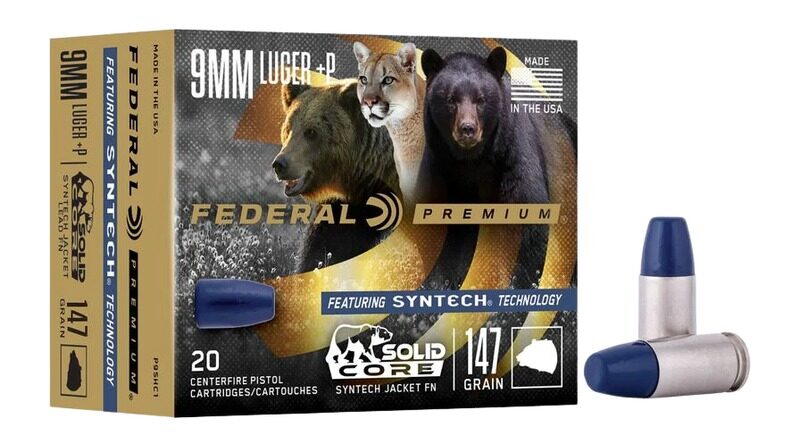 Federal Premium Hunting 40 S&W 200 gr Solid Core Synthetic Flat Nose 20 rd
