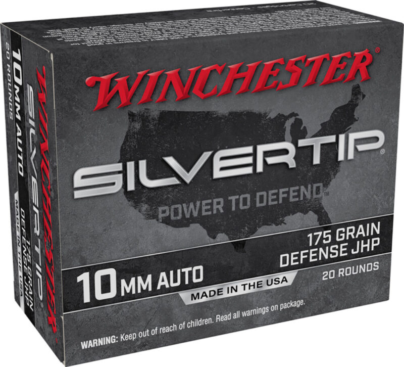 Winchester Super X Defense Auto 175 gr Silvertip Jacket Hollow Point 20 rd 10mm