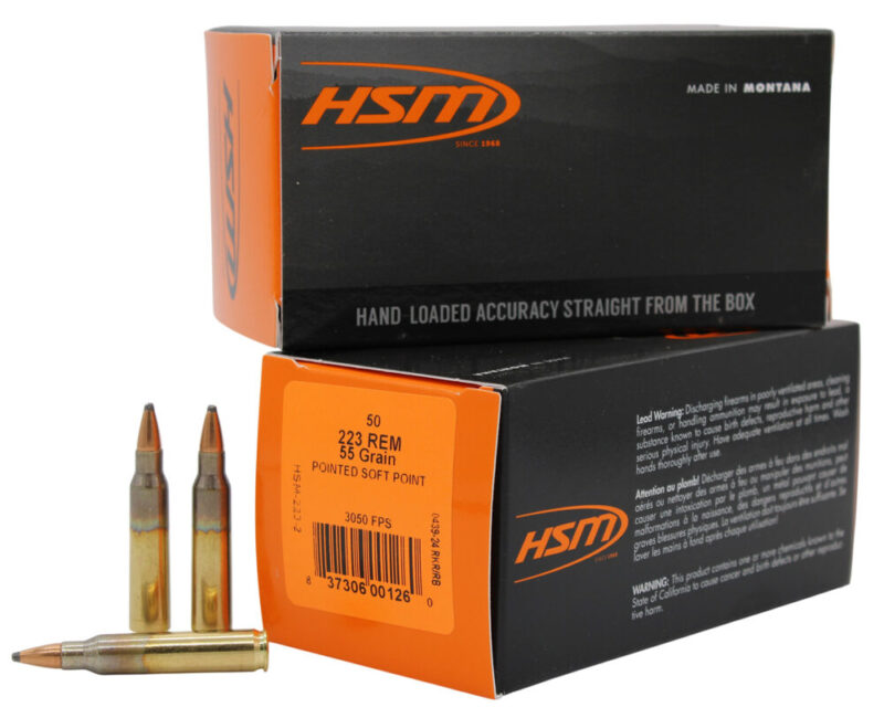 Hsm Varmint Hunting 223 Rem 55 gr Soft Point 50 rd