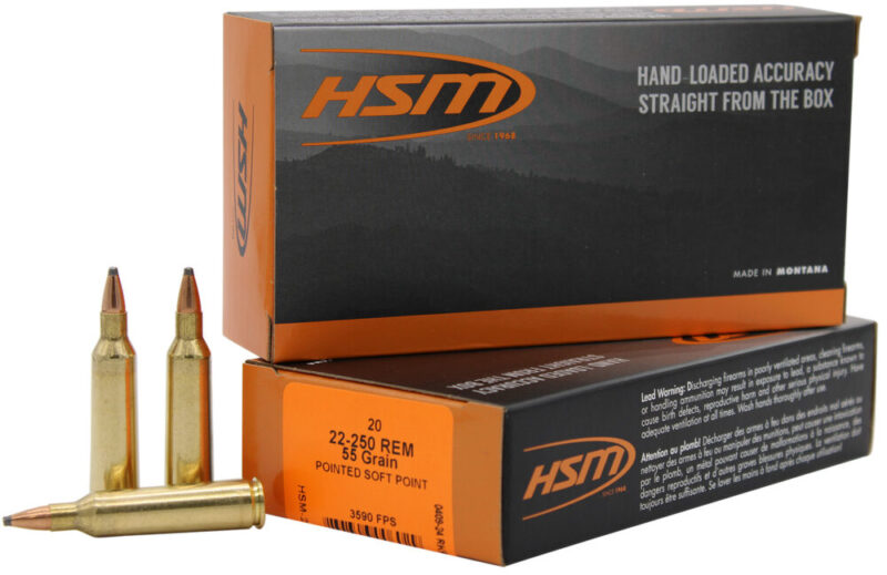 Hsm Varmint Hunting 22-250 Rem 55 gr Soft Point 20 rd