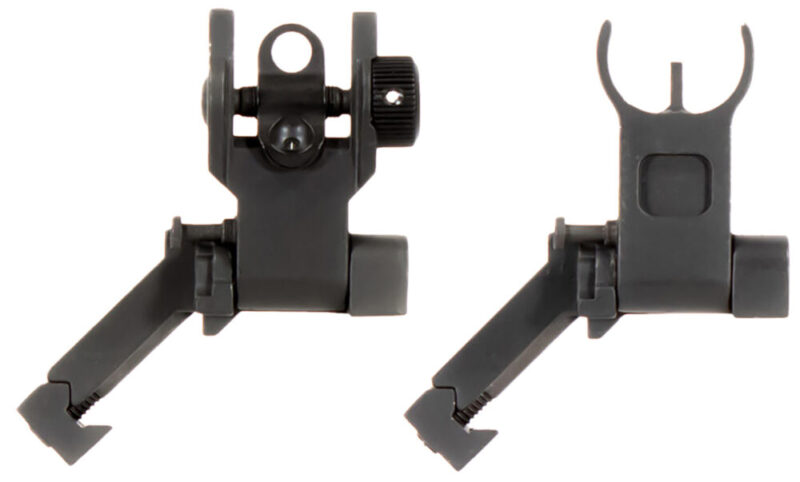 Aim Sports AR Low Profile 45 Degree Flip-Up Sight Set Flip Up Front Sight Black Anodized