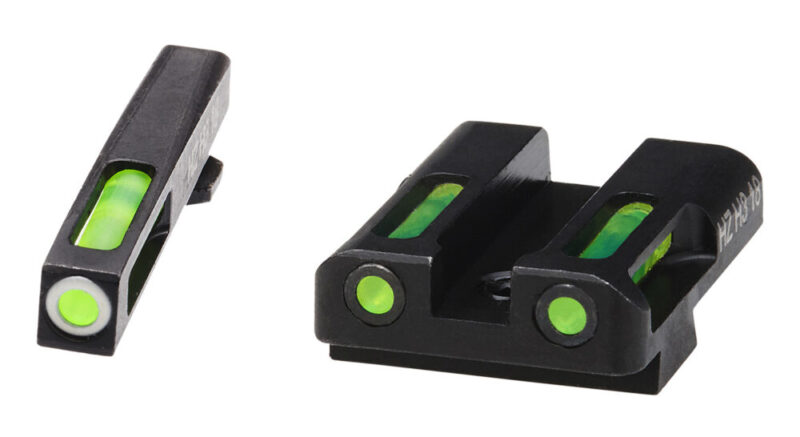 Hi-Viz LiteWave H3 Sight Set for Glock Green/Tritium White Outline